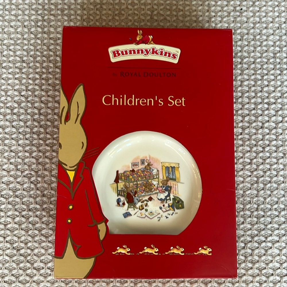 NIB Royal Dalton Bunnykins 3-Piece Children’s Fine China Set